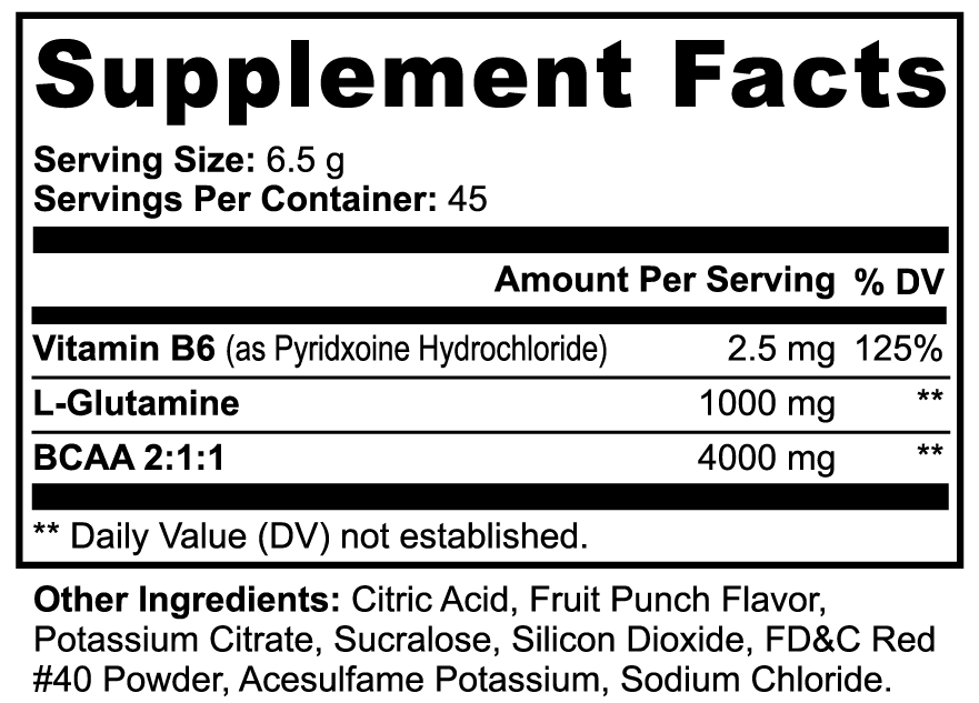 BCAA Recovery (Fruit Punch)
